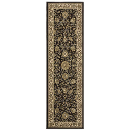 Ariana 172D2 Brown/ Ivory Indoor Area Rug - 2'7" x 9'4"