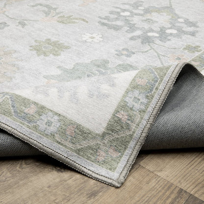 Addison ADD06 Blue/ Green Indoor Area Rug - 2' x 7'