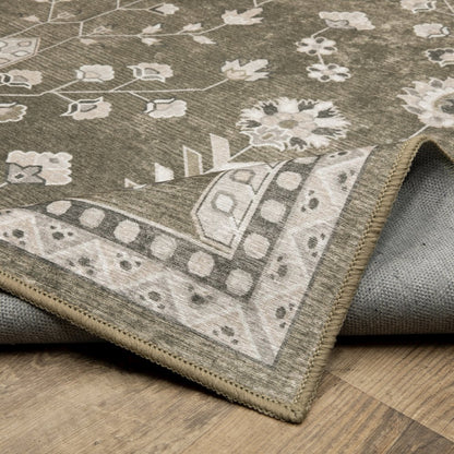 Addison ADD07 Brown/ Ivory Indoor Area Rug - 2' x 3'