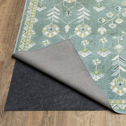 Addison ADD08 Teal/ Green Indoor Area Rug - 6'7" x 9'2"