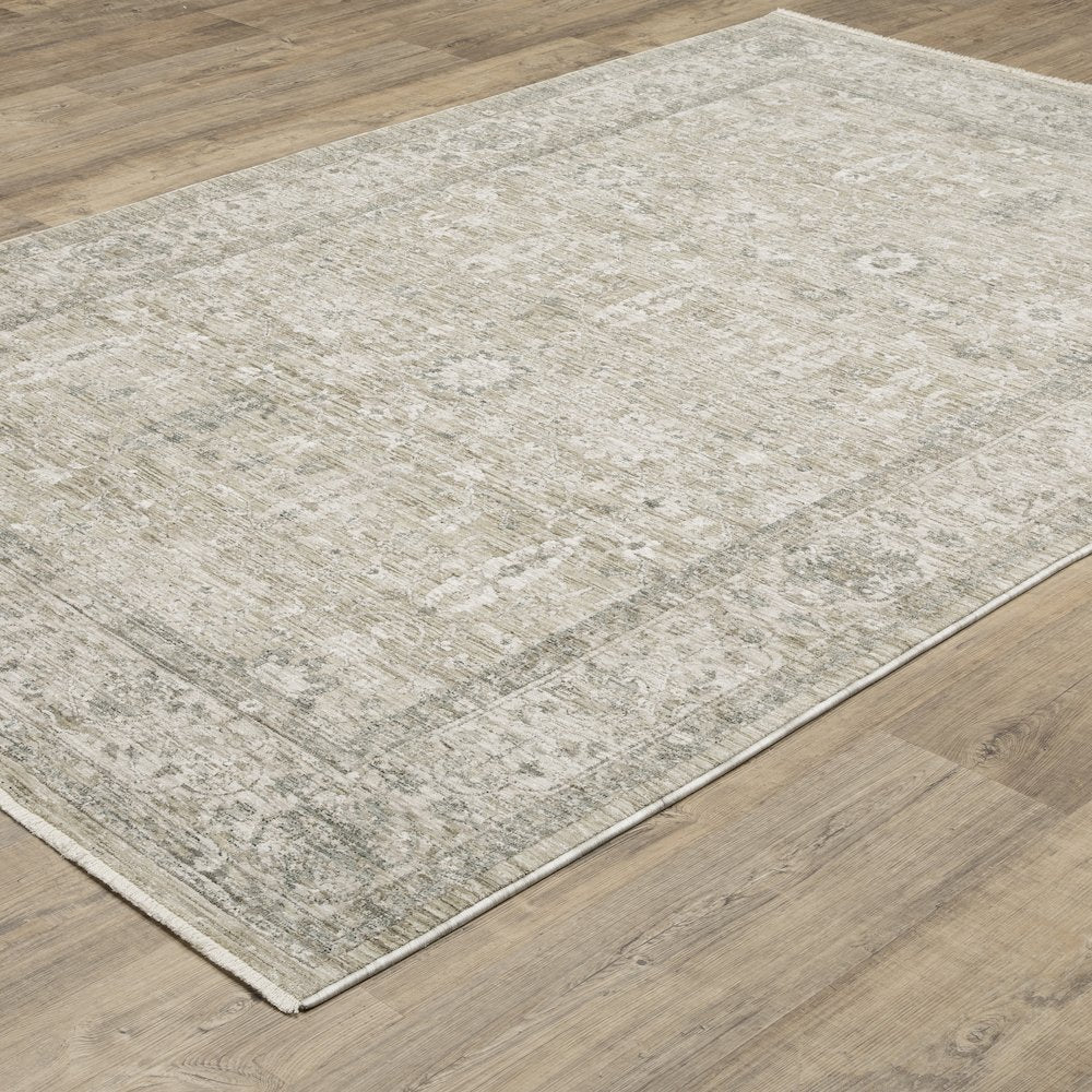 Avalon AVA03 Beige/ Grey Indoor Area Rug - 3'2" x 5'