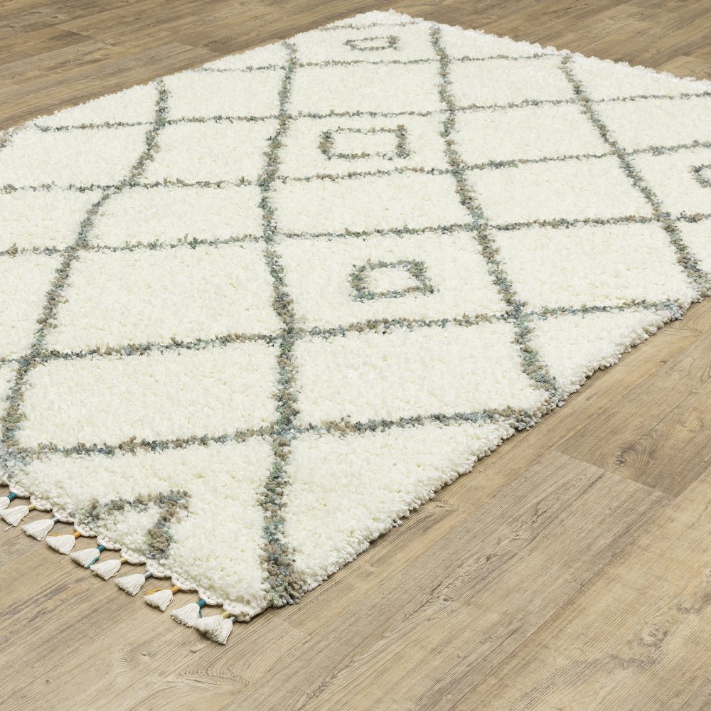 Axis AX03A Ivory/ Multi Indoor Area Rug - 6'7" x 9'6"