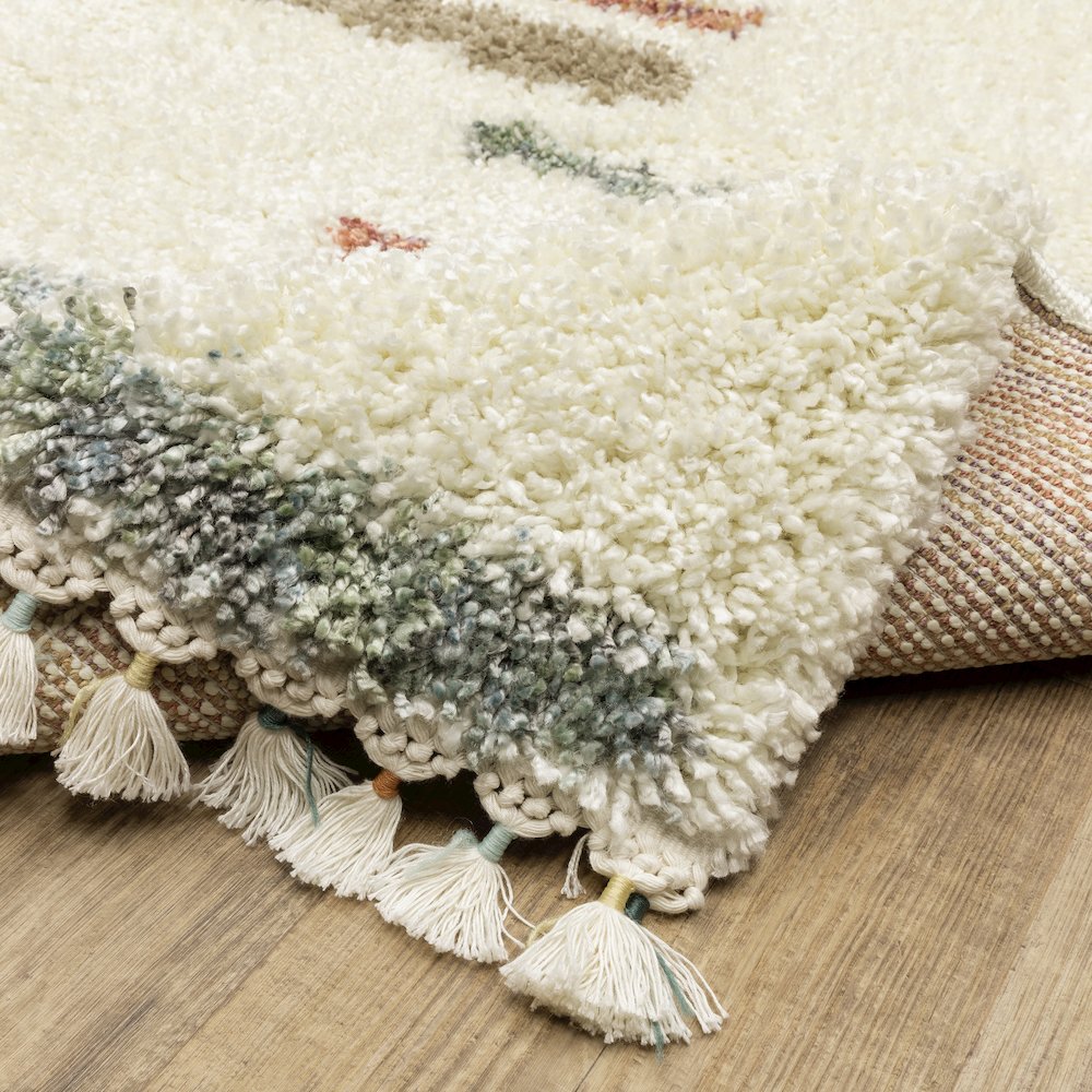 Axis AX04A Ivory/ Multi Indoor Area Rug - 2'3" x 7'6"