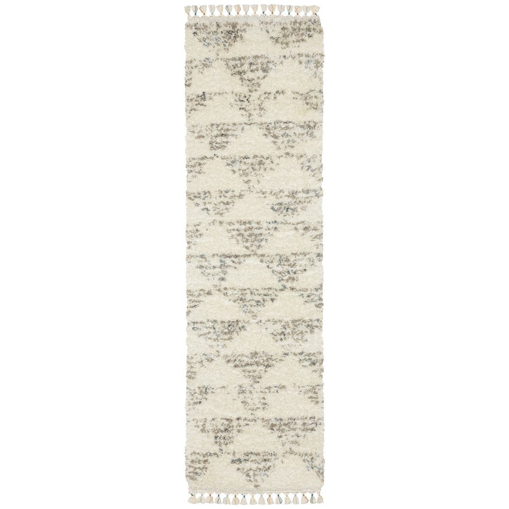Axis AX05A Ivory/ Multi Indoor Area Rug - 2'3" x 7'6"