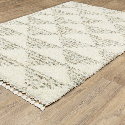 Axis AX05A Ivory/ Multi Indoor Area Rug - 6'7" x 9'6"