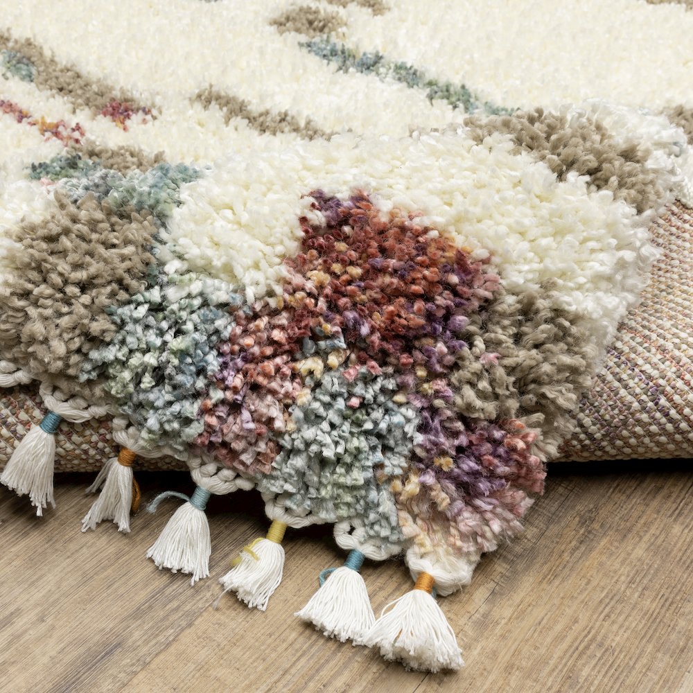 Axis AX06A Ivory/ Multi Indoor Area Rug - 7'10" x 10'10"