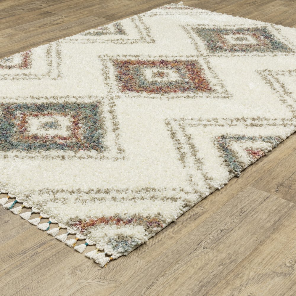 Axis AX07A Ivory/ Multi Indoor Area Rug - 7'10" x 10'10"