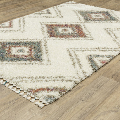 Axis AX07A Ivory/ Multi Indoor Area Rug - 7'10" x 10'10"