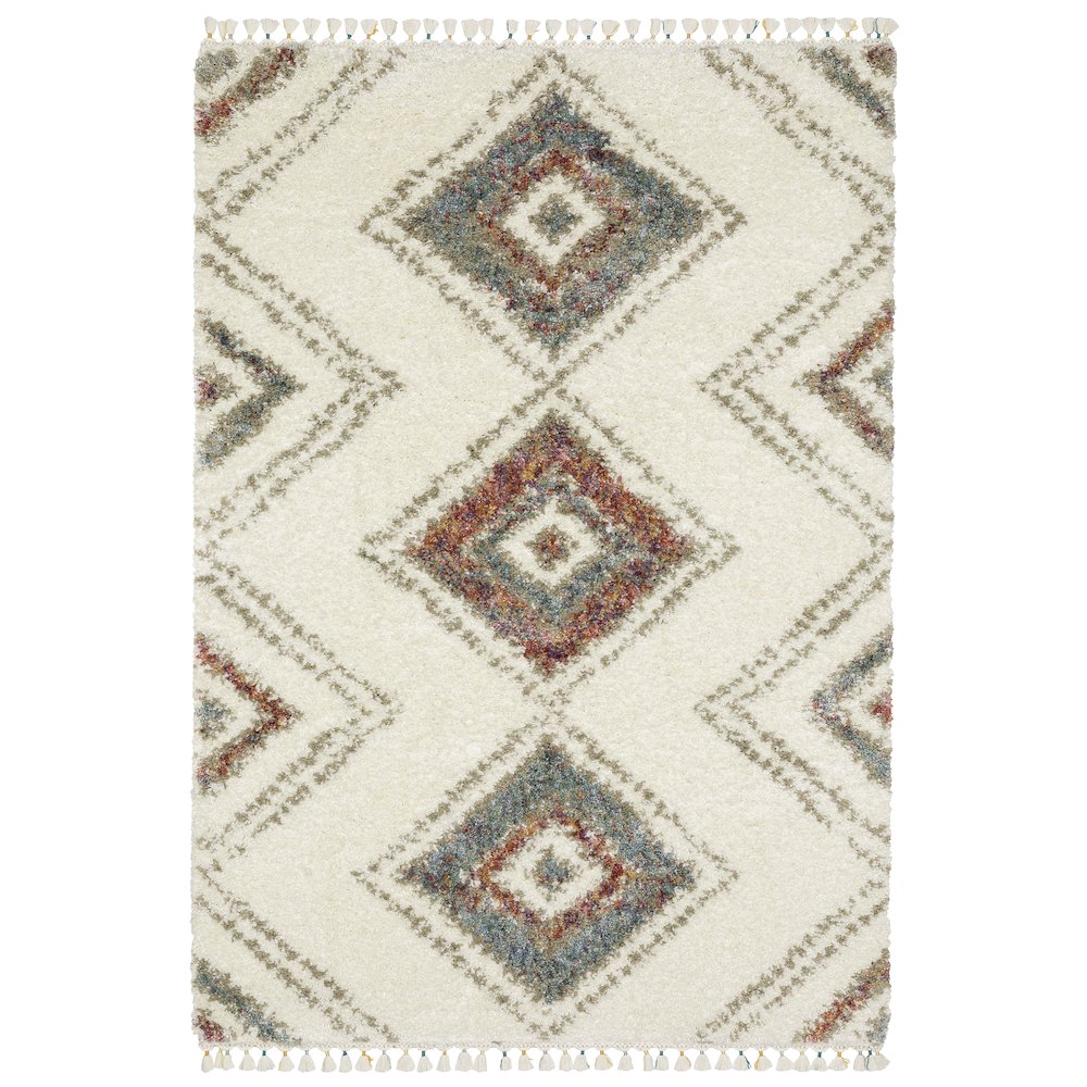 Axis AX07A Ivory/ Multi Indoor Area Rug - 7'10" x 10'10"