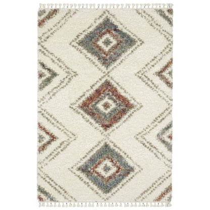 Axis AX07A Ivory/ Multi Indoor Area Rug - 7'10" x 10'10"