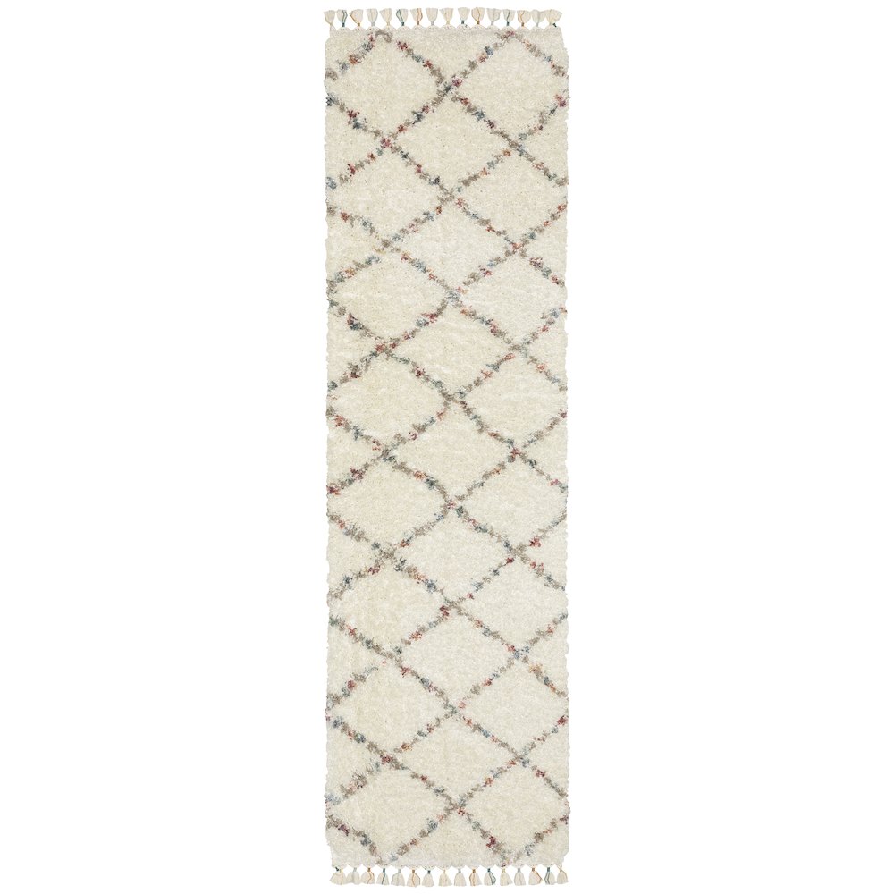 Axis AX08A Ivory/ Multi Indoor Area Rug - 2'3" x 7'6"