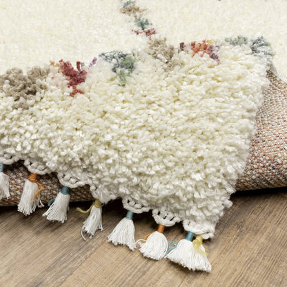 Axis AX08A Ivory/ Multi Indoor Area Rug - 7'10" x 10'10"