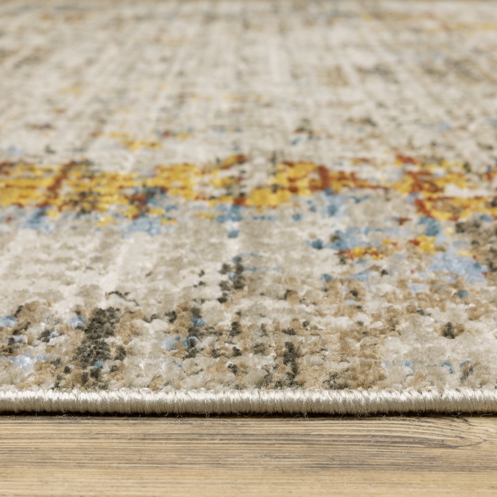 Bauer 005E2 Beige/ Multi Indoor Area Rug - 2'3" x 7'6"