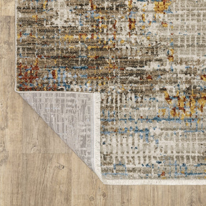 Bauer 005E2 Beige/ Multi Indoor Area Rug - 6'7" x 9'6"