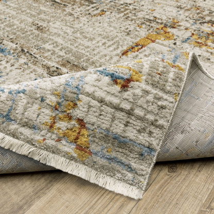 Bauer 005E2 Beige/ Multi Indoor Area Rug - 7'10" x 10'10"
