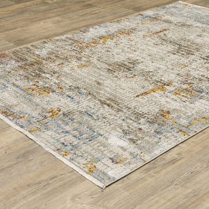 Bauer 005E2 Beige/ Multi Indoor Area Rug - 9'10" x 12'10"