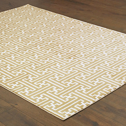 Bowen 1333Y Gold/ Ivory Indoor Area Rug - 7'10" x 10'10"