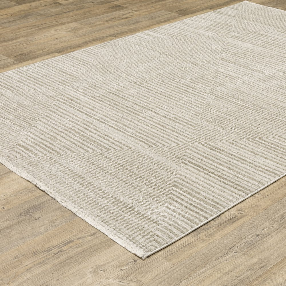 Bauer 4150E Beige/ Ivory Indoor Area Rug - 3'10" x 5'5"