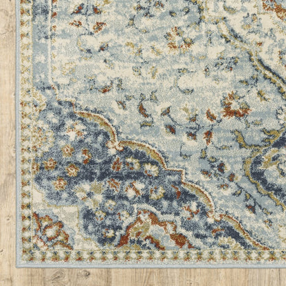 Branson BR01A Blue/ Multi Indoor Area Rug - 6'7" x 9'2"