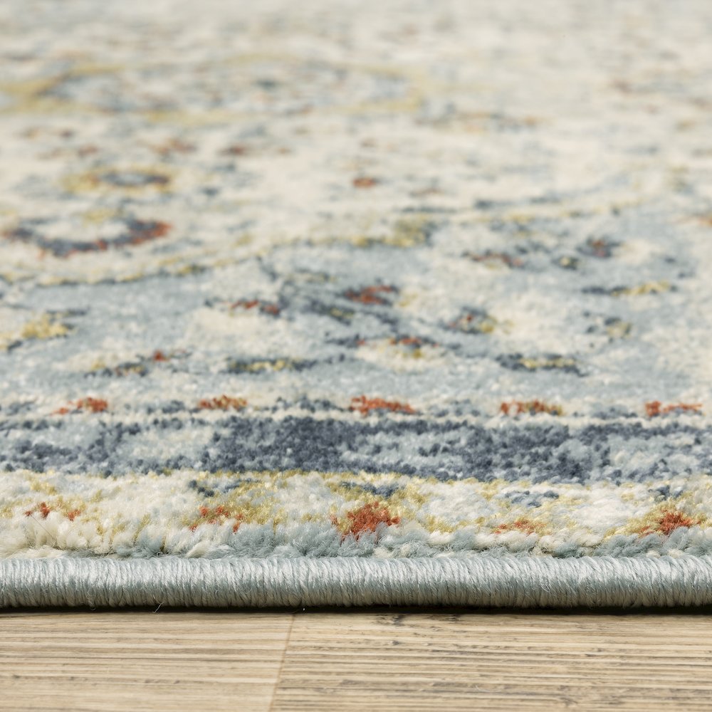 Branson BR01A Blue/ Multi Indoor Area Rug - 6'7" x 9'2"