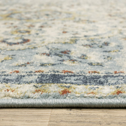 Branson BR01A Blue/ Multi Indoor Area Rug - 6'7" x 9'2"