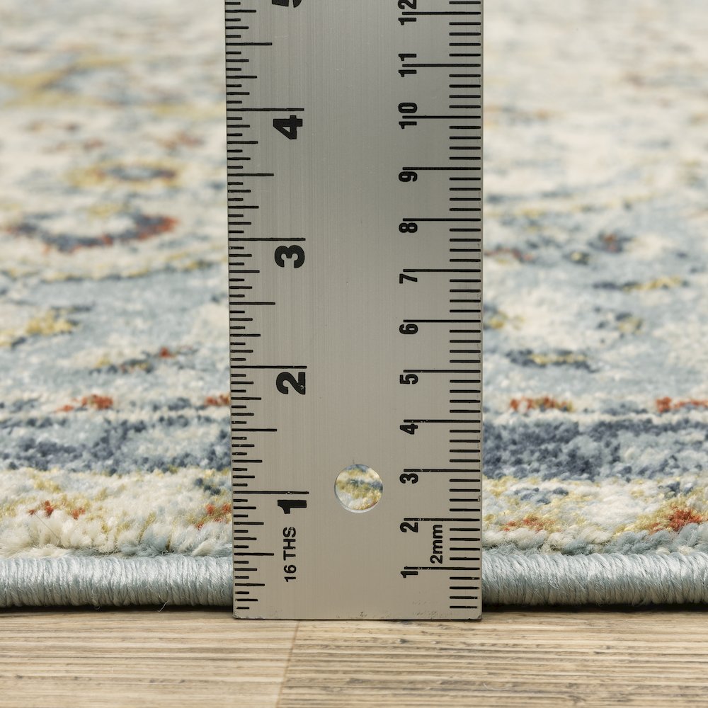 Branson BR01A Blue/ Multi Indoor Area Rug - 6'7" x 9'2"