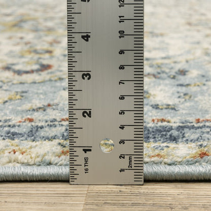 Branson BR01A Blue/ Multi Indoor Area Rug - 6'7" x 9'2"