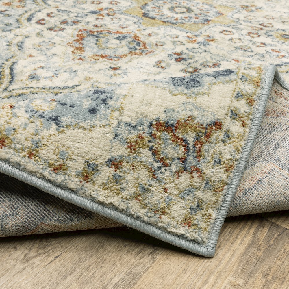 Branson BR01A Blue/ Multi Indoor Area Rug - 7'10" x 10'