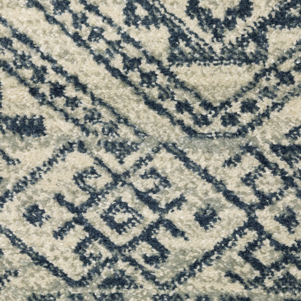Branson BR02A Blue/ Beige Indoor Area Rug - 6'7" x 9'2"