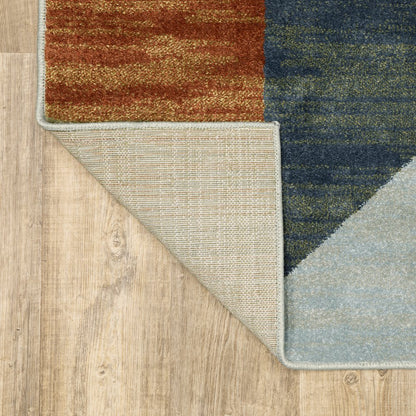 Branson BR11A Grey/ Multi Indoor Area Rug - 6'7" x 9'2"