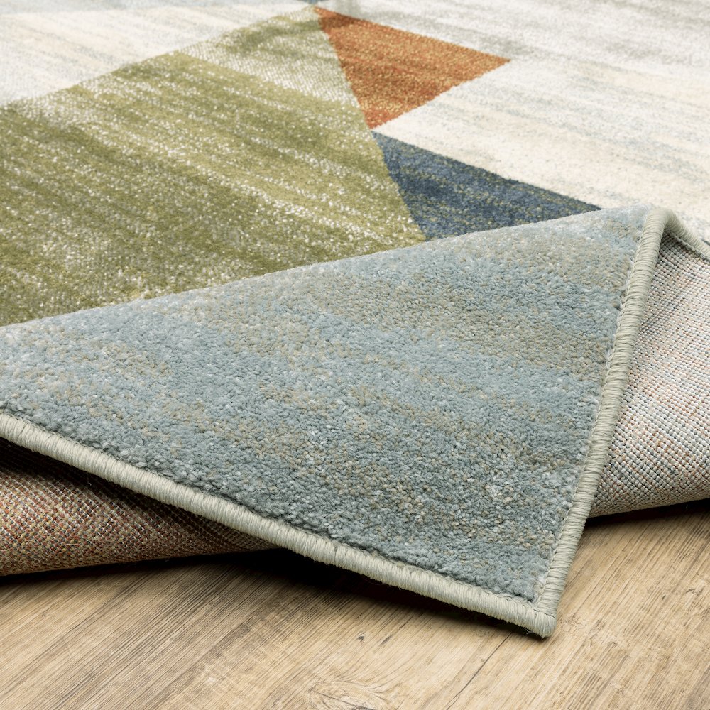 Branson BR11A Grey/ Multi Indoor Area Rug - 6'7" x 9'2"