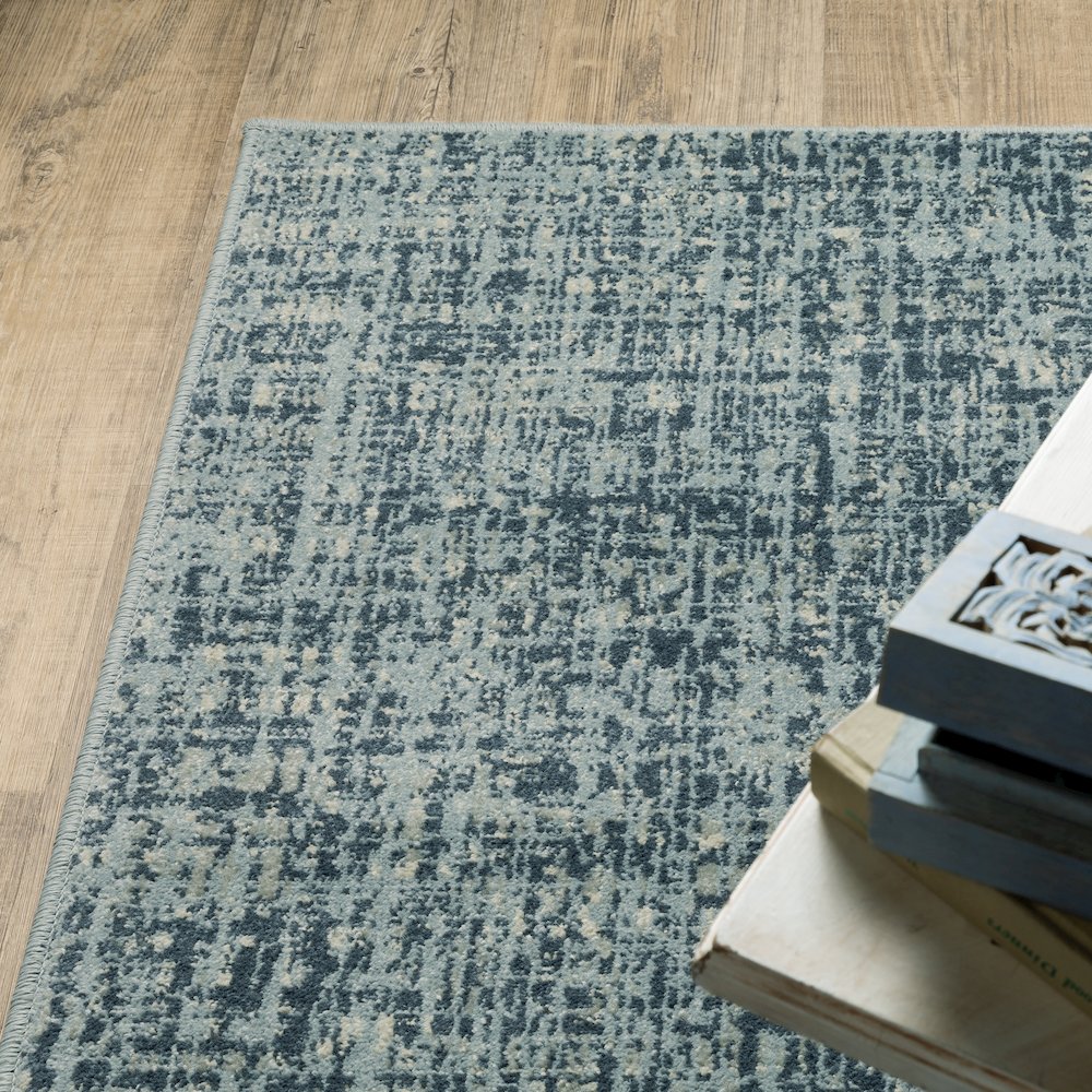 Branson BR13A Blue/ Grey Indoor Area Rug - 6'7" x 9'2"