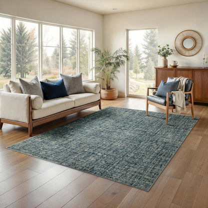 Branson BR13A Blue/ Grey Indoor Area Rug - 6'7" x 9'2"