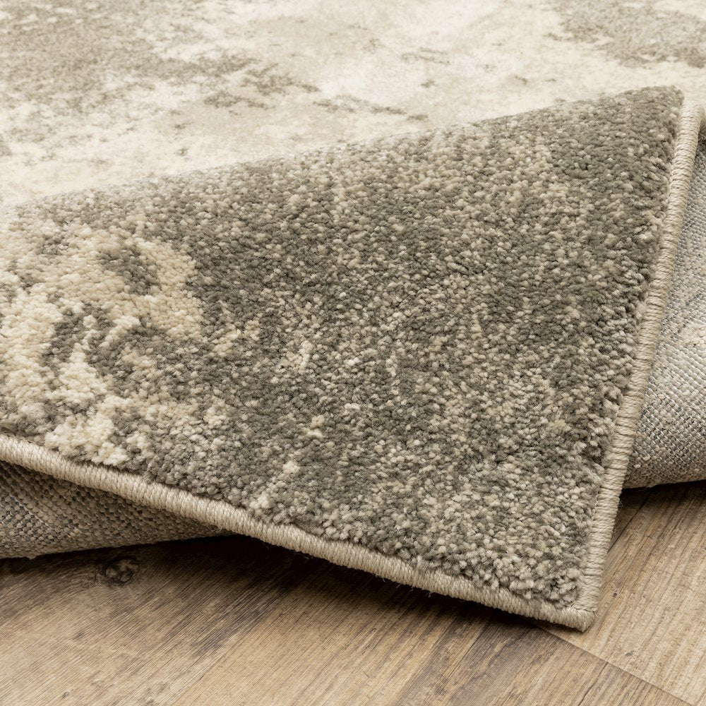 Carson 0734D Beige/ Grey Indoor Area Rug - 2' x 3'
