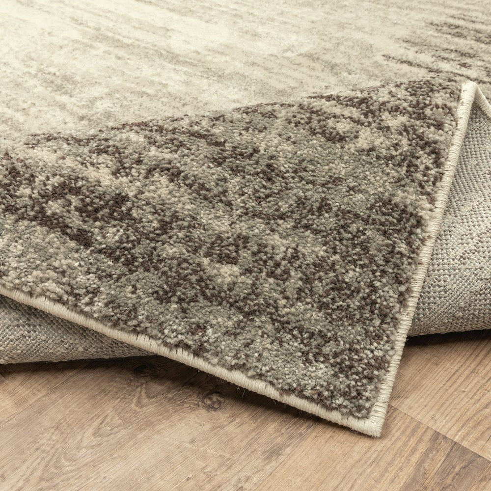 Carson 0735A Beige/ Grey Indoor Area Rug - 2' x 3'