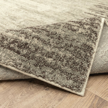 Carson 0735A Beige/ Grey Indoor Area Rug - 2' x 3'