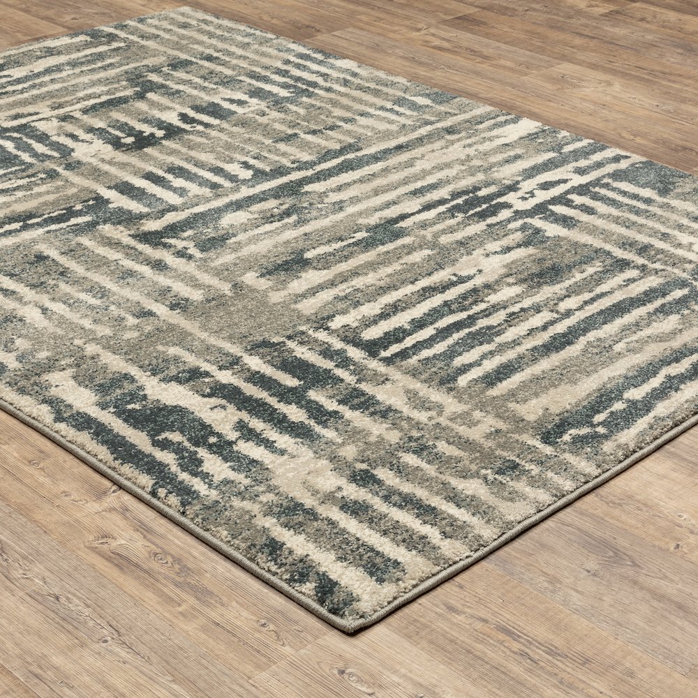 Carson 0745C Blue/ Beige Indoor Area Rug - 2'3" x 7'6"