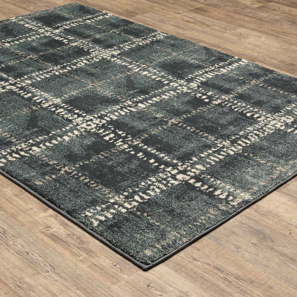 Carson 0746J Blue/ Ivory Indoor Area Rug - 2'3" x 7'6"