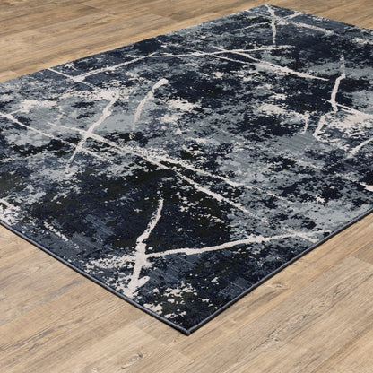 Caravan 7150B Blue/ Grey Indoor Area Rug - 7'10" x 10'10"