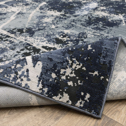 Caravan 7150B Blue/ Grey Indoor Area Rug - 7'10" x 10'10"