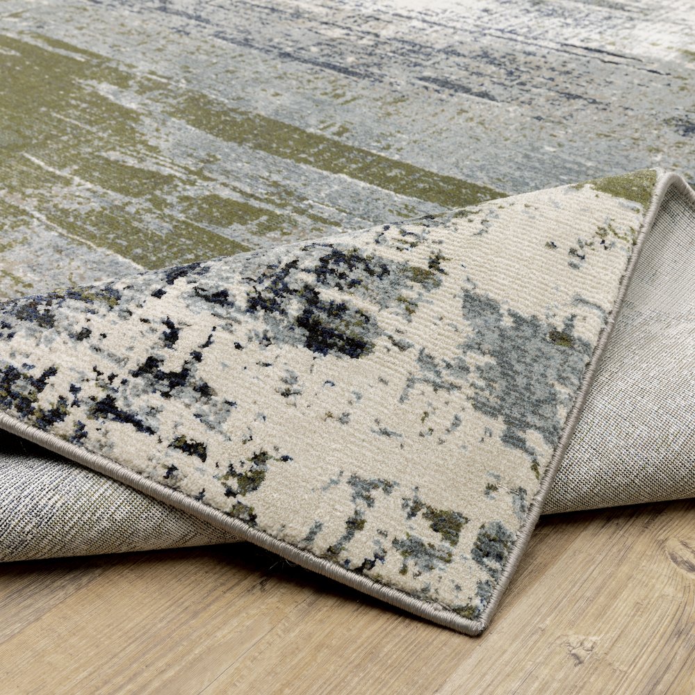 Caravan 8020L Blue/ Green Indoor Area Rug - 2'3" x 7'6"
