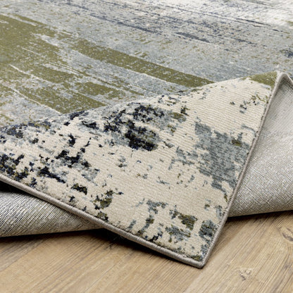 Caravan 8020L Blue/ Green Indoor Area Rug - 2'3" x 7'6"