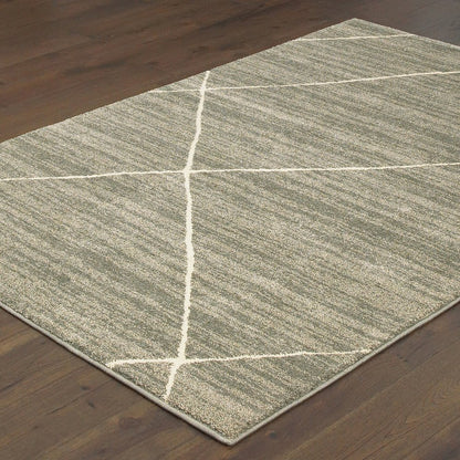 Carson 9661A Grey/ Ivory Indoor Area Rug - 2' x 3'