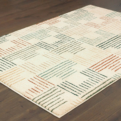 Carson 9663A Ivory/ Multi Indoor Area Rug - 2' x 3'