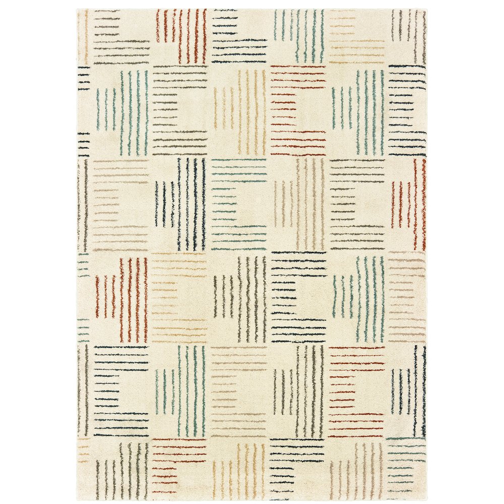 Carson 9663A Ivory/ Multi Indoor Area Rug - 2' x 3'