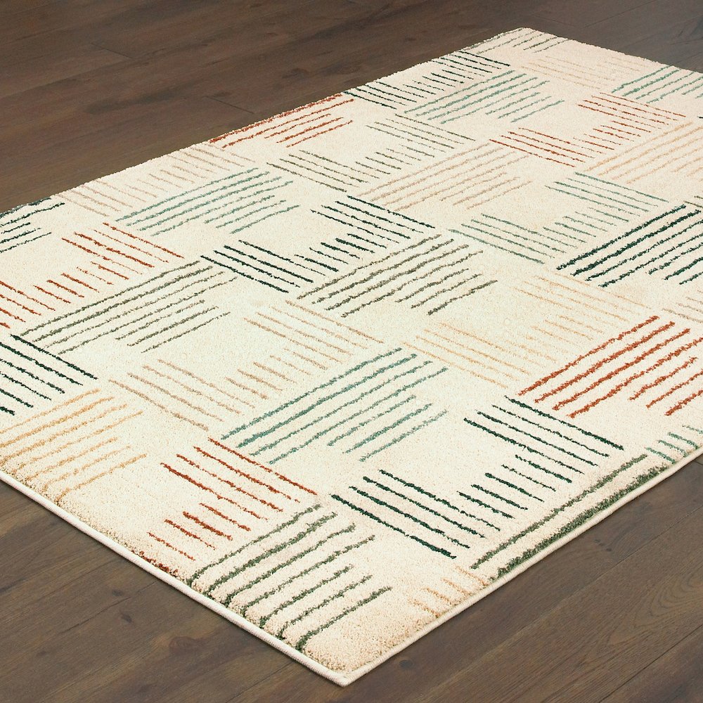 Carson 9663A Ivory/ Multi Indoor Area Rug - 2'3" x 7'6"