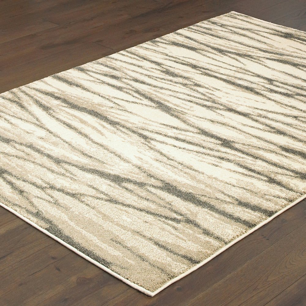 Carson 9671C Ivory/ Sand Indoor Area Rug - 3'10" x 5'5"