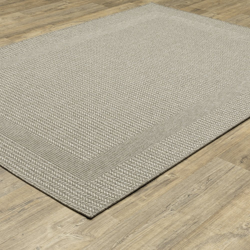 Caicos CA05A Grey/ Light Grey Indoor/Outdoor Area Rug - 9'10" x 12'10"