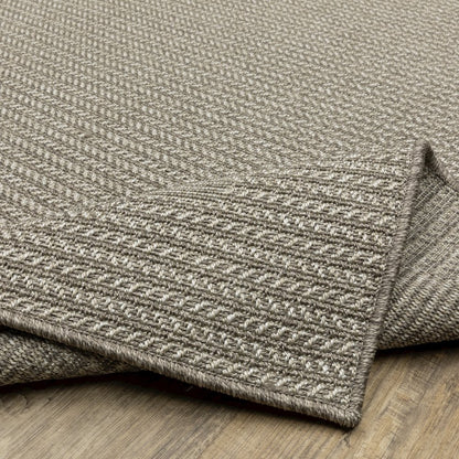 Caicos CA05A Grey/ Light Grey Indoor/Outdoor Area Rug - 9'10" x 12'10"