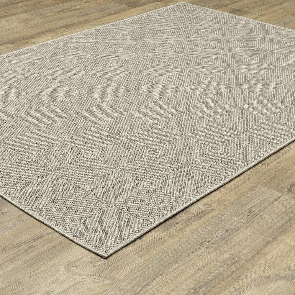 Caicos CA08A Grey/ Light Grey Indoor/Outdoor Area Rug - 9'10" x 12'10"